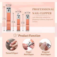 Emoswim - Manicure Pedicure Set 12 Pcs Nail Care Kit for Women Nail Grooming Kit