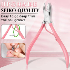 Emoswim - Manicure Pedicure Set 12 Pcs Nail Care Kit for Women Nail Grooming Kit