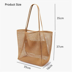Emoswim - Women's Swimming Beach Bag Portable One Shoulder Storage Bag Crossbody Bag Versatile Mesh Bag