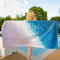 Emoswim - Double Sided Velvet Beach Towel For Seaside Swimming Quick Drying Bath Towel