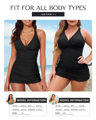 Emoswim - Deep V Cross-Back Ruched One-Piece Swimsuit