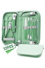 Emoswim - Manicure Pedicure Set 12 Pcs Nail Care Kit for Women Nail Grooming Kit