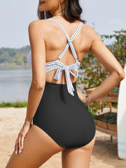 Emoswim - Women's One Piece Swimsuits Tummy Control Cutout High Waisted Bathing Suit Wrap Tie Back