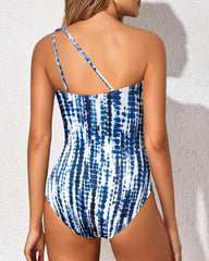 Emoswim - One Shoulder One Piece Swimsuit for Women Tummy Control Bathing Suits