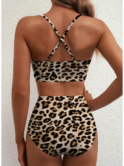 Emoswim - 2026 Summer Two Piece Bikini Set U-Wire Cutout High Waisted Swimsuit-Black
