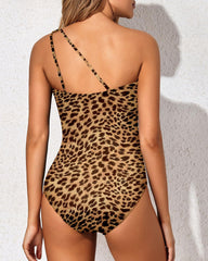 Emoswim - One Shoulder One Piece Swimsuit for Women Tummy Control Bathing Suits