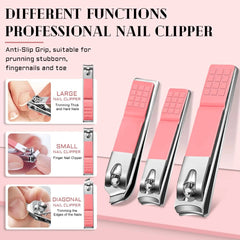 Emoswim - Manicure Pedicure Set 12 Pcs Nail Care Kit for Women Nail Grooming Kit