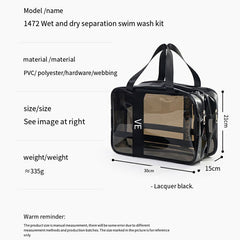 Emoswim - New Portable Waterproof Large Capacity Wet And Dry Separation Toiletry Makeup Storage And Awimming Bag