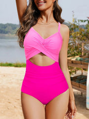 Emoswim - Women's One Piece Swimsuits Tummy Control Cutout High Waisted Bathing Suit Wrap Tie Back