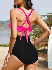 Emoswim - Women's One Piece Swimsuits Tummy Control Cutout High Waisted Bathing Suit Wrap Tie Back
