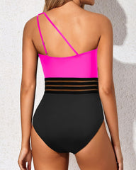 Emoswim - One Shoulder One Piece Swimsuit for Women Tummy Control Bathing Suits