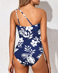 Emoswim - One Shoulder One Piece Swimsuit for Women Tummy Control Bathing Suits
