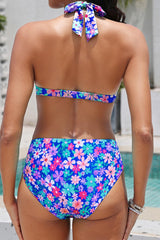 Emoswim - Women Two Piece Bathing Suits Push Up Bikini Set Halter Swimsuit Vintage Swimwear