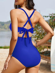 Emoswim - Women's One Piece Swimsuits Tummy Control Cutout High Waisted Bathing Suit Wrap Tie Back