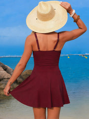 Emoswim - Women's New Mesh One Piece Swim Dress Swimsuit Tummy Control Bathing Suit