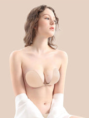 Emoswim - Adhesive Bra Reusable Strapless Self Silicone Push-up Invisible Sticky Bras for Backless Dress