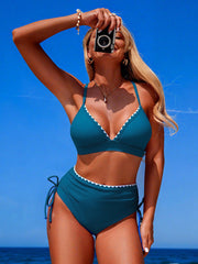 Emoswim - Women's Push Up Bikini Set Two Piece Swimsuit V Neck Bathing Suit