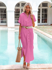 Emoswim - White Solid Color Long Sun-proof Cardigan Cover Up