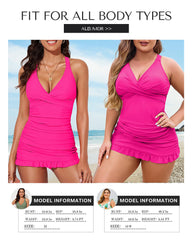 Emoswim - Deep V Cross-Back Ruched One-Piece Swimsuit