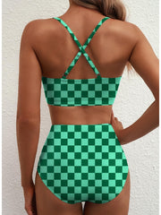 Emoswim - 2026 Summer Two Piece Bikini Set U-Wire Cutout High Waisted Swimsuit-Black