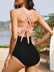 Emoswim - Women's One Piece Swimsuits Tummy Control Cutout High Waisted Bathing Suit Wrap Tie Back