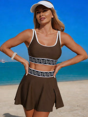 Emoswim - Women's Bikini Swimsuits Two Piece Bathing Suit Modest Swim Skirt Sports Swim Suits