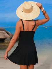 Emoswim - Women's New Mesh One Piece Swim Dress Swimsuit Tummy Control Bathing Suit