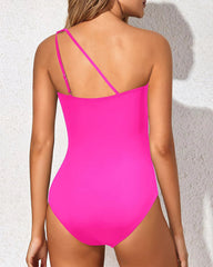 Emoswim - One Shoulder One Piece Swimsuit for Women Tummy Control Bathing Suits