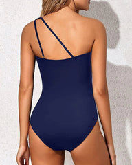 Emoswim - One Shoulder One Piece Swimsuit for Women Tummy Control Bathing Suits