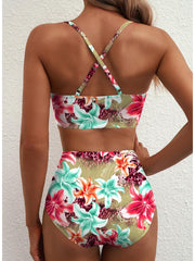 Emoswim - 2026 Summer Two Piece Bikini Set U-Wire Cutout High Waisted Swimsuit-Black