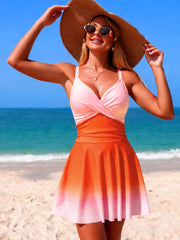Emoswim - Women's One Piece Swimsuit Tummy Control Ruched Deep V Neck Open Back Bathing Suit