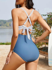 Emoswim - Women's One Piece Swimsuits Tummy Control Cutout High Waisted Bathing Suit Wrap Tie Back