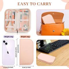 Emoswim - Manicure Pedicure Set 12 Pcs Nail Care Kit for Women Nail Grooming Kit