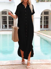 Emoswim - White Solid Color Long Sun-proof Cardigan Cover Up