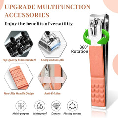 Emoswim - Manicure Pedicure Set 12 Pcs Nail Care Kit for Women Nail Grooming Kit