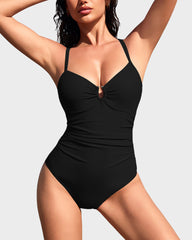 Emoswim - Smart Sculpt U-Ring Cut Out Shaping Swimsuit
