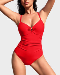 Emoswim - Smart Sculpt U-Ring Cut Out Shaping Swimsuit