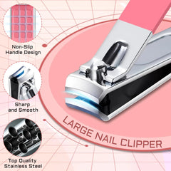 Emoswim - Manicure Pedicure Set 12 Pcs Nail Care Kit for Women Nail Grooming Kit
