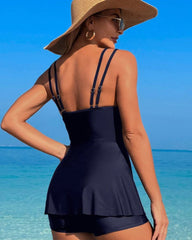 Emoswim - Women's One Piece Swimsuit V Neck Soft Mesh Patchwork Monokini Comfy Breathable Bathing Suits Slimming