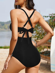 Emoswim - Women's One Piece Swimsuits Tummy Control Cutout High Waisted Bathing Suit Wrap Tie Back